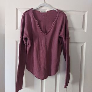 Free People distressed mauve sweater